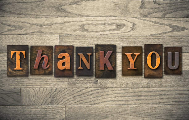 感谢木制凸版概念素材图片