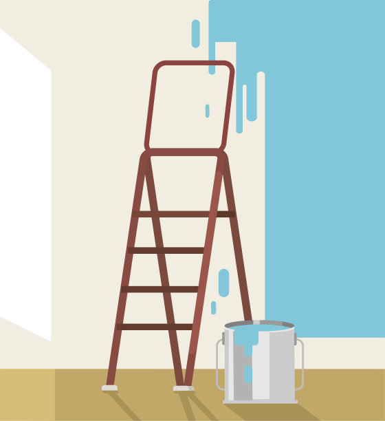 画壁。矢量平面插图图片下载