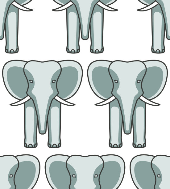 大象的脸模式图片下载