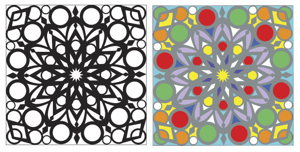 圣诞雪花与数字- eps10图片下载