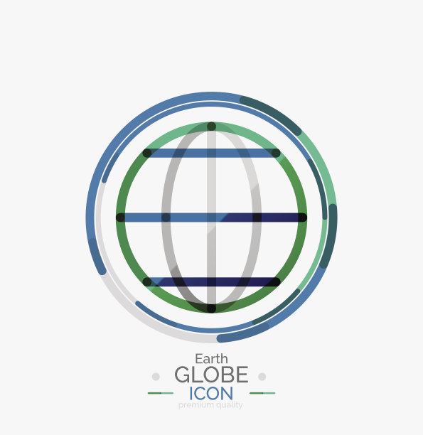 世界地球仪图标邮票图片下载