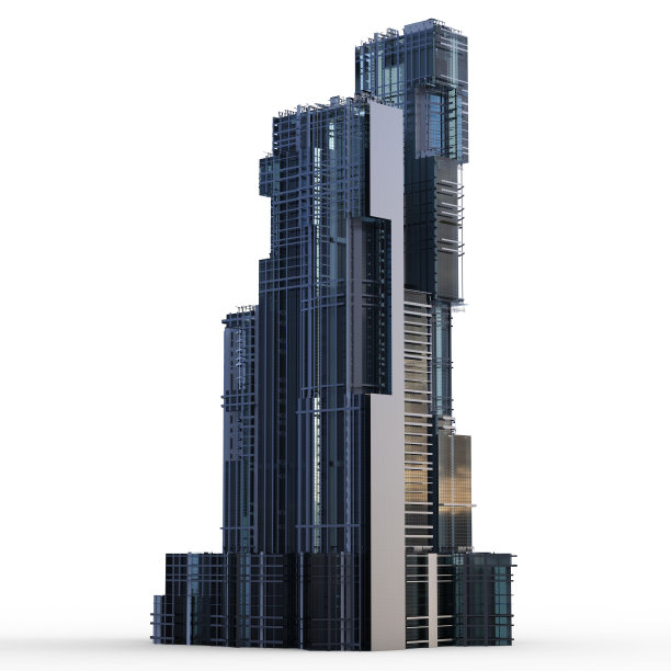 白色背景上的黑色建筑素材图片