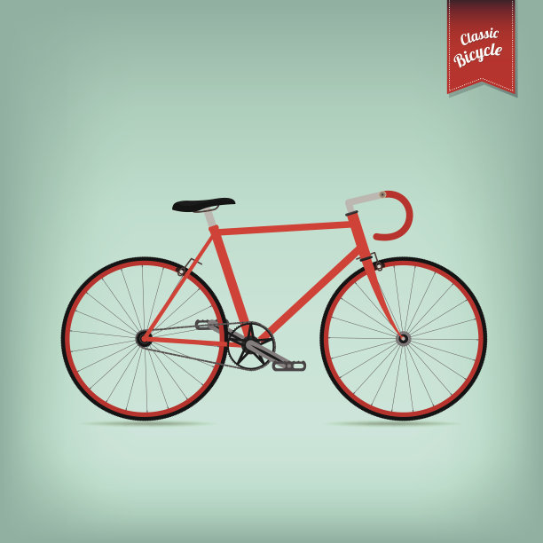 复古插图矢量自行车图片下载