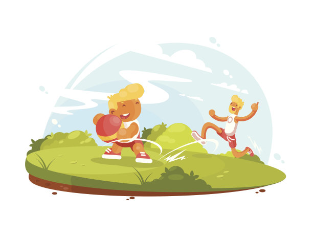 父亲和儿子玩球图片下载