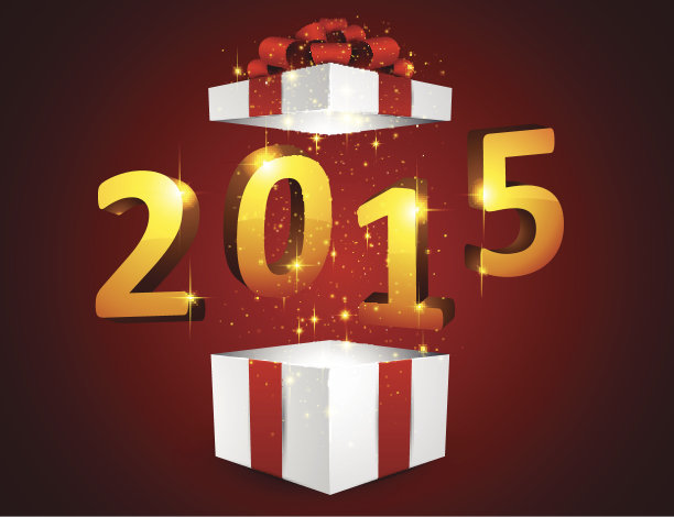 带红色蝴蝶结的圣诞礼盒。图片下载