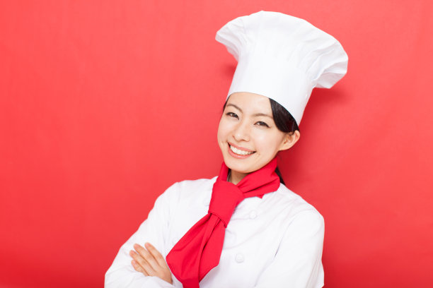日本女性糕点师素材图片