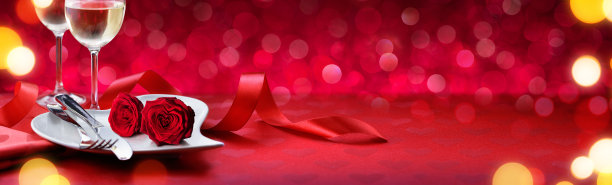 情人节的浪漫晚餐图片下载