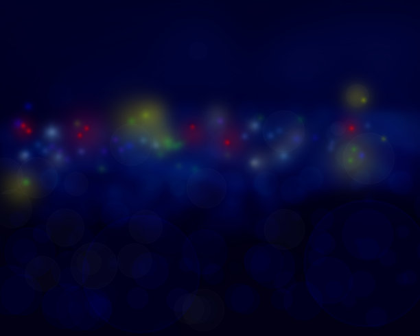 不同颜色的灯光在夜晚散焦的城市图片下载