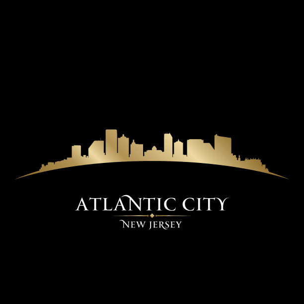 大西洋城新泽西城的轮廓线图片下载