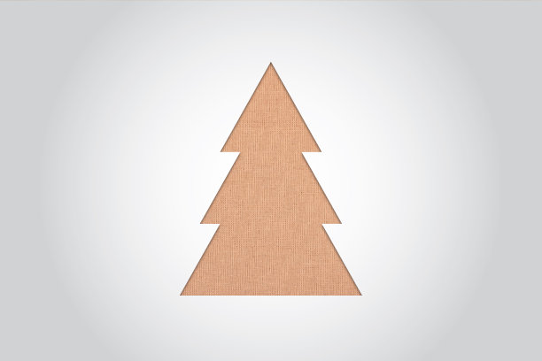 圣诞树，贺卡，剪纸现代图片下载