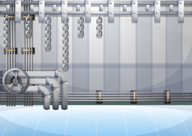 卡通矢量插图水管墙与分离层图片下载