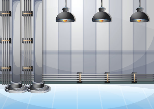 卡通矢量插图水管墙与分离层图片下载