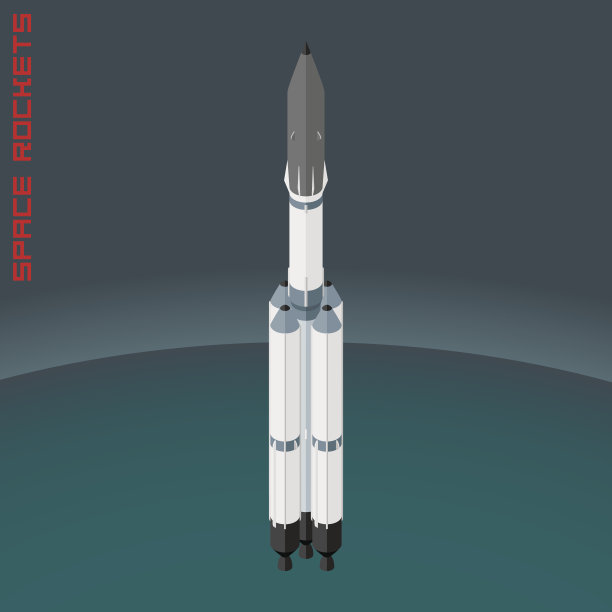 等距图俄罗斯太空火箭图片下载