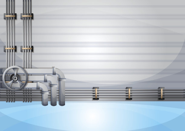 卡通矢量插图水管墙与分离层图片下载