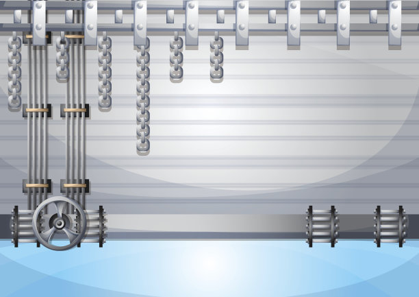 卡通矢量插图水管墙与分离层图片下载