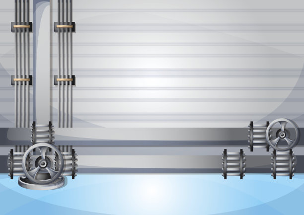 卡通矢量插图水管墙与分离层图片下载