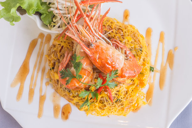 用虾炒泰国菜图片下载