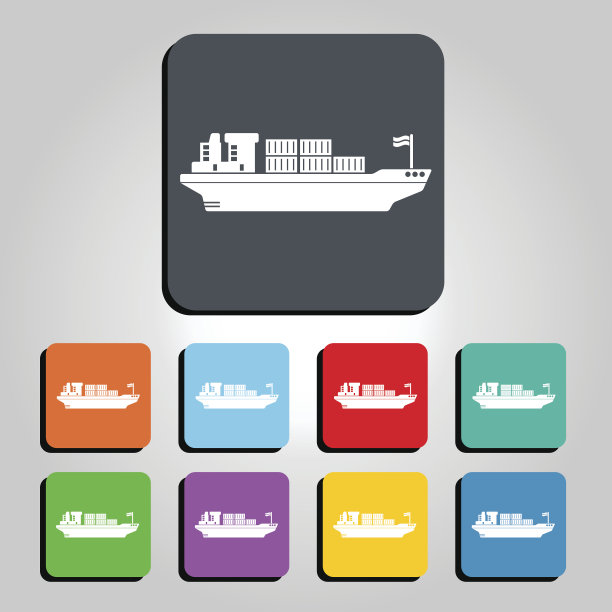 货船矢量图标插图图片下载