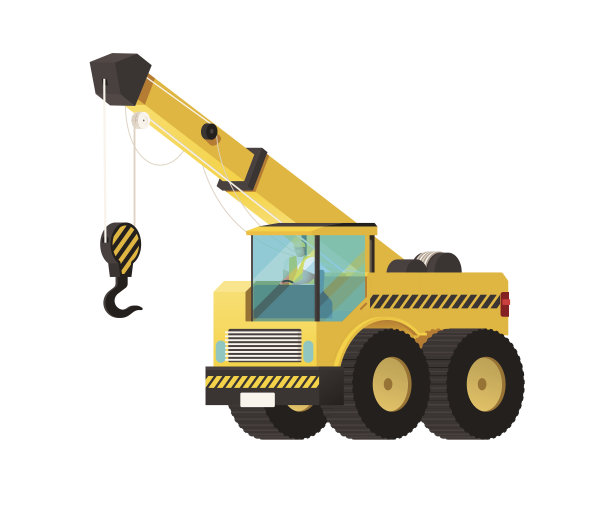 卡车起重机。在建的概念。重型建筑图片下载