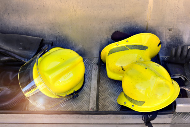 消防员的帽子。素材图片