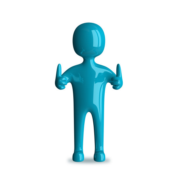 3D男，竖起大拇指图片下载