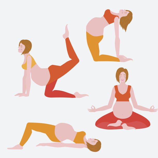 瑜伽姿势适合孕妇、准妈妈、母性和健身图片下载