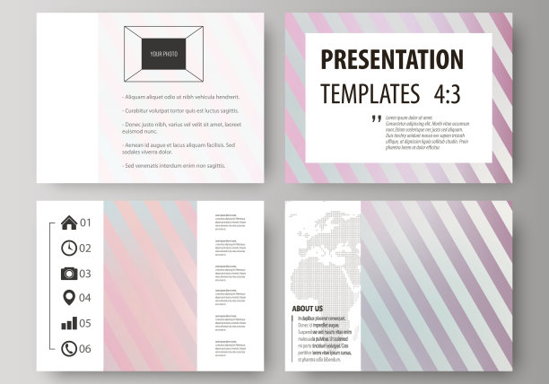 演示幻灯片的业务模板集。简单的可编辑的抽象图片下载