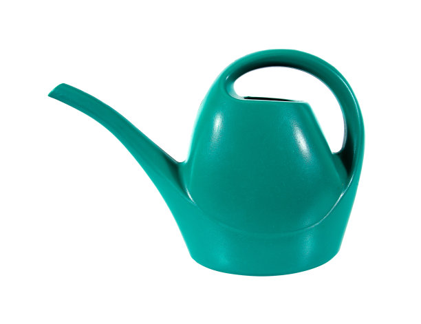 绿色塑料喷壶孤立在白色背景上图片下载