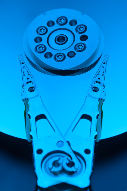 硬盘驱动器的特写部分图片下载