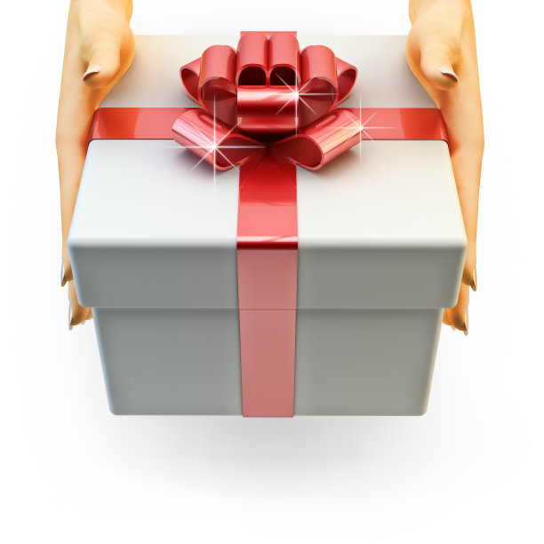 包裹快递服务，呈现礼物理念图片下载