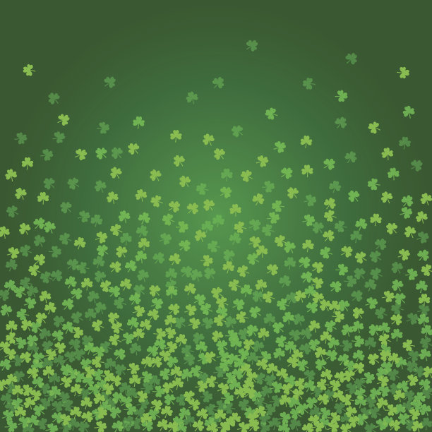 广场圣帕特里克节背景与三叶草图片下载