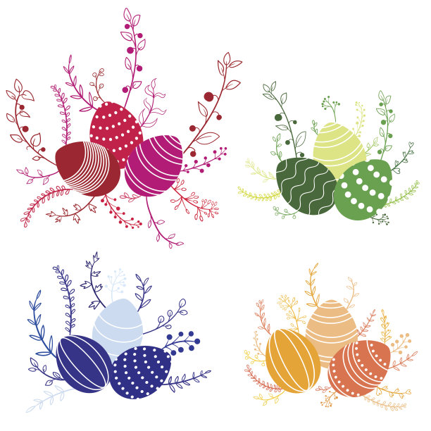 复活节向量组成图片下载