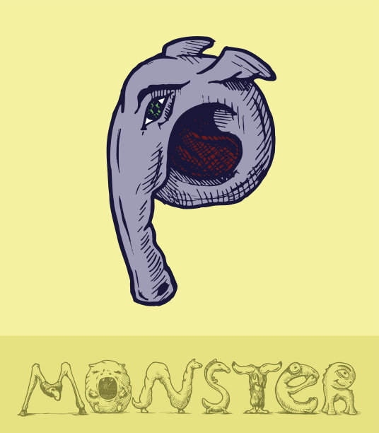 怪物字体图片下载