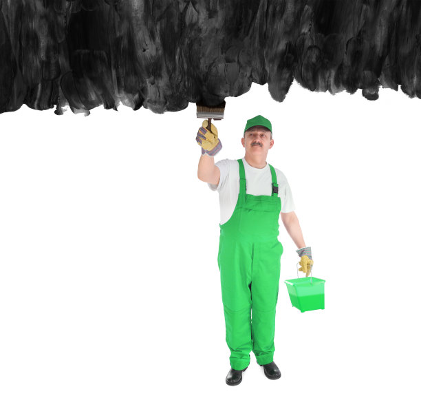 房屋油漆工画隐形墙图片下载