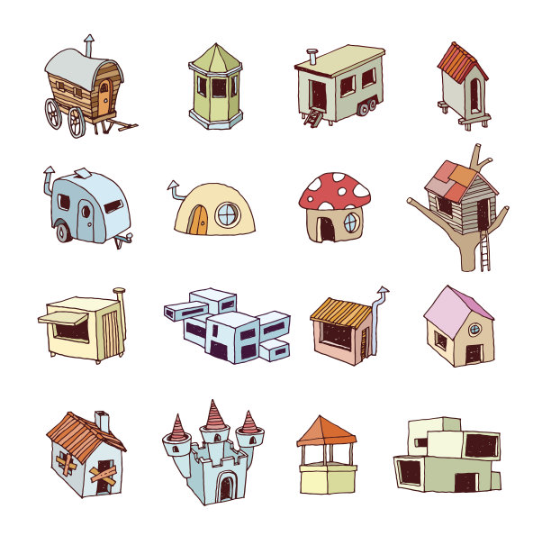 房子图标，矢量插图。图片下载