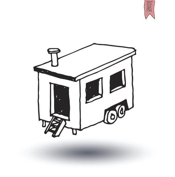 大篷车图标，矢量插图。图片下载