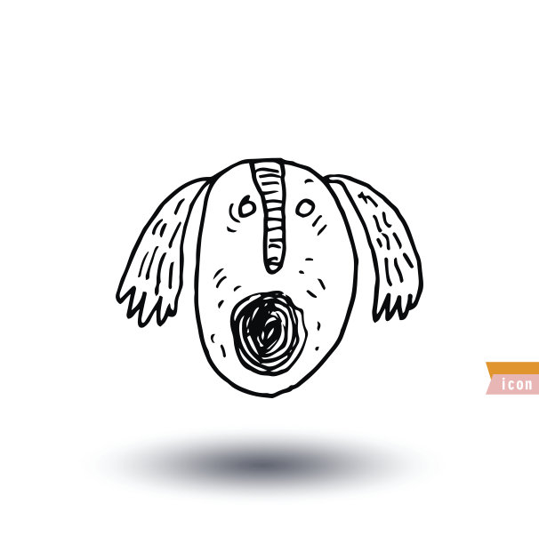 狗图标-插图。图片下载