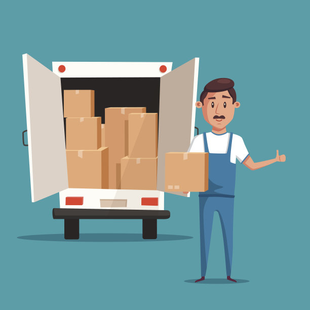 好员工。卡通矢量插图。搬迁。移动服务图片下载