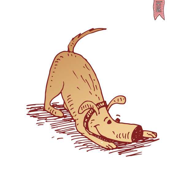 狗图标-插图。图片下载