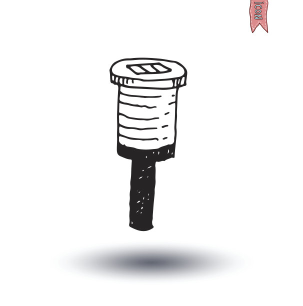 太阳能灯花园灯，矢量插图。图片下载