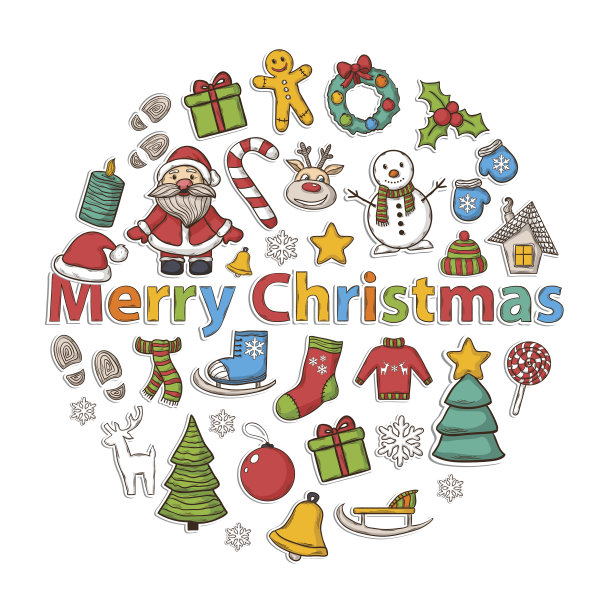 向量圣诞节设置图片下载