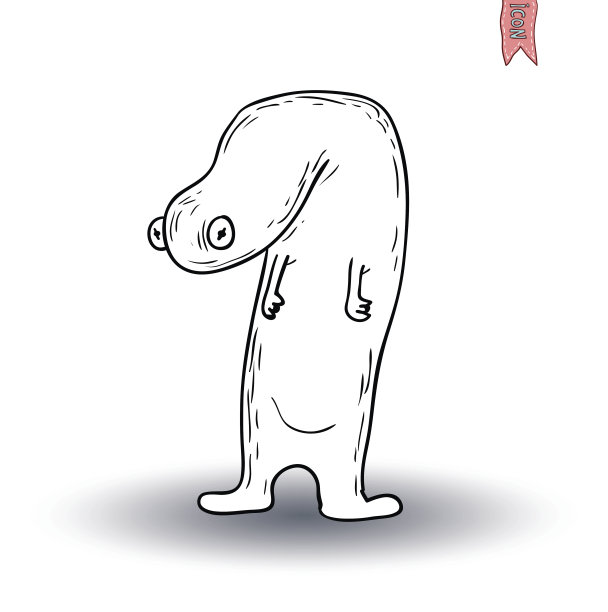 卡通怪物。矢量图图片下载