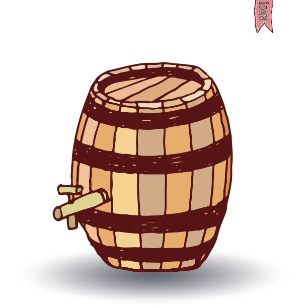 桶图标，矢量插图图片下载