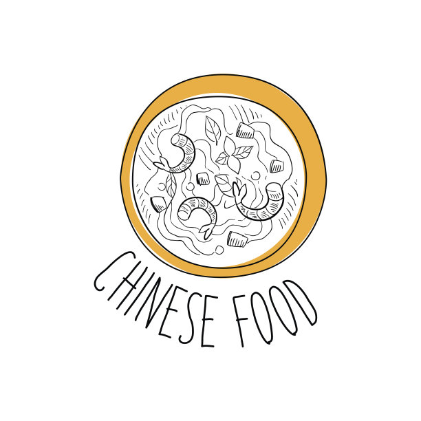 盘子与海鲜面条中餐和炒锅快图片下载