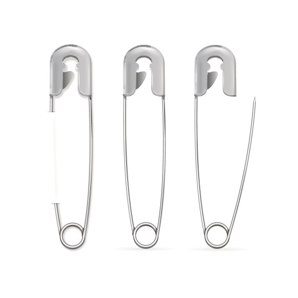 安全别针。向量图片下载