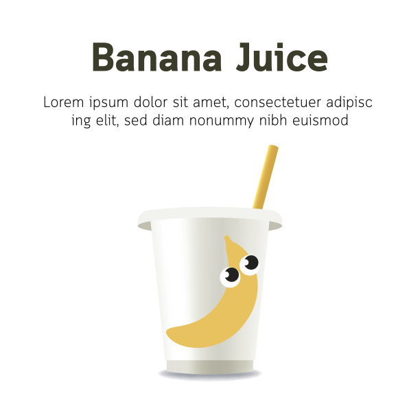 香蕉汁塑料杯图片下载