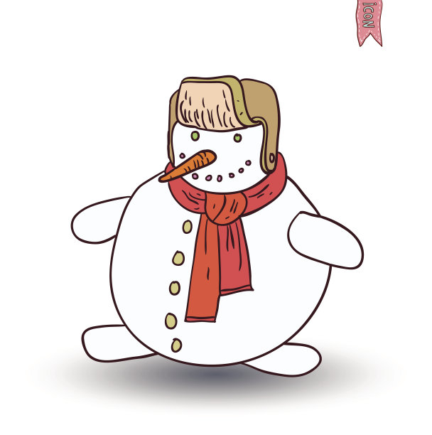 雪人。矢量插图。图片下载