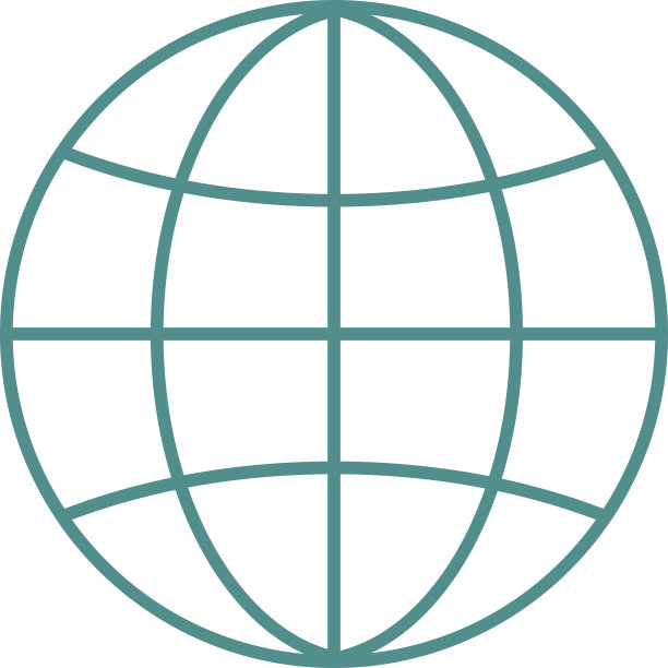 地球图标反射轮廓行星地图符号矢量插图图片下载