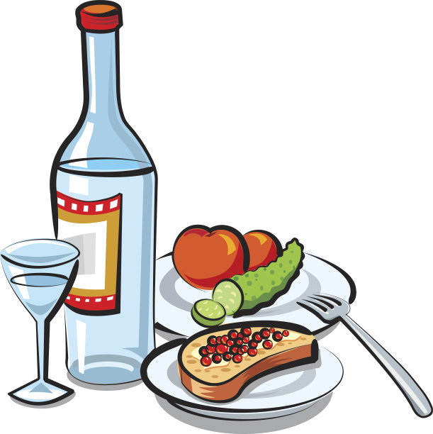 俄罗斯的伏特加酒瓶图片下载