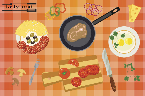 每天吃美味健康的食物图片下载